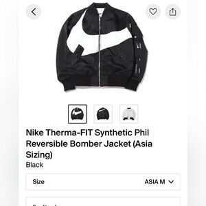 Nike Therma-FIT Synthetic Phil Reversible Bomber Jacket